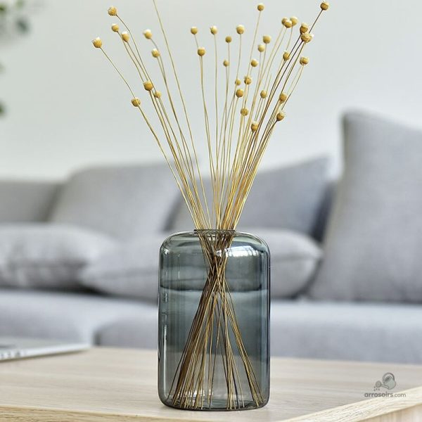 Vase décoratif gris fumé pour intérieur chic