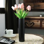 Vase noir mat accent décoratif