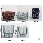 Vase ondulé, accessoire de décoration tendance