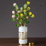 Vase en porcelaine, éclat doré, décoration intérieure
