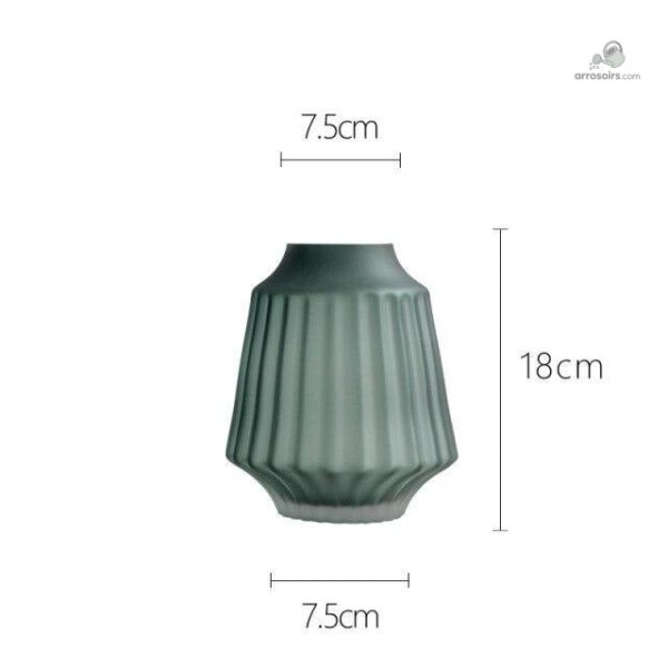 Vase design en verre dépoli pour fleurs