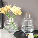 Vase en verre fumé pour décoration moderne