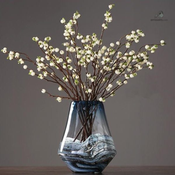 Vase en verre soufflé pour intérieur stylé