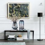 Vase en verre soufflé avec finition raffinée