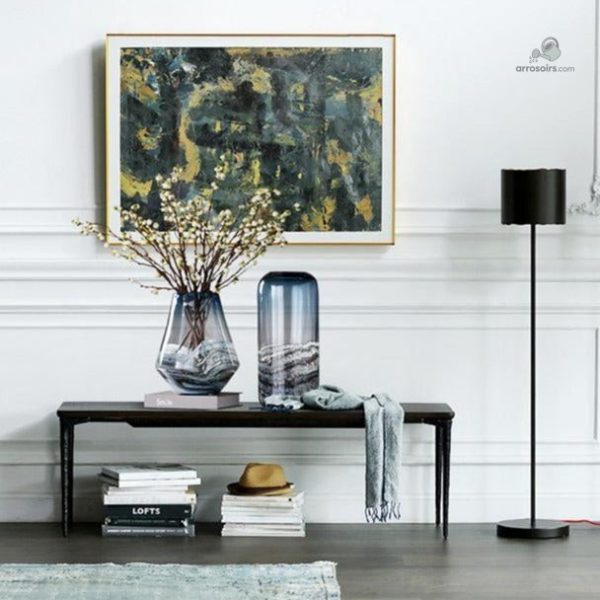 Vase en verre soufflé avec finition raffinée