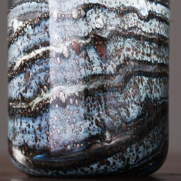 Vase en verre artistique soufflé à la main