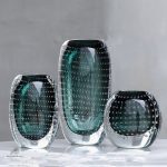 Vase design vert émeraude
