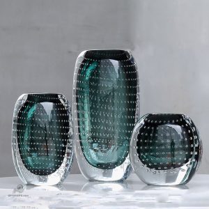 Vase design vert émeraude